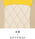 本革×縦分割+パンチング