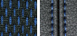 blue and black/blue stitch
