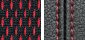 red and black/red stitch